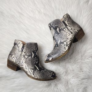 Lucky Brand Breah Snakeskin Leather Bootie 9.5